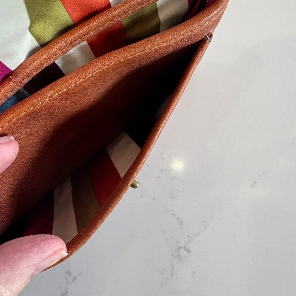 Coach 65th anniversary Leather Wristlet Clutch in Saddle Brown / Gigi - Picture 6 of 7